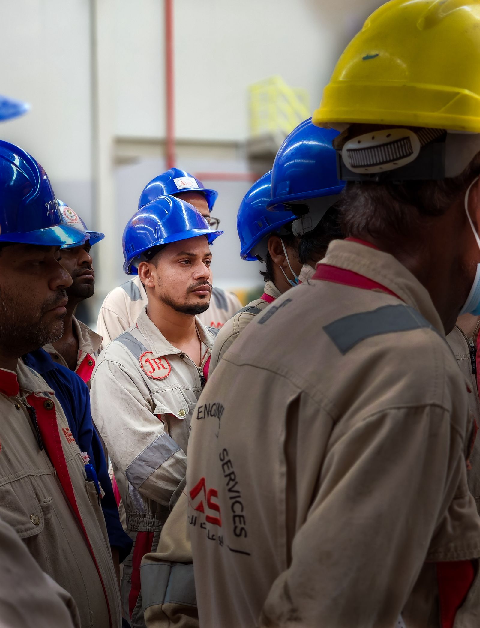 On-site Toolbox Talk safety briefing